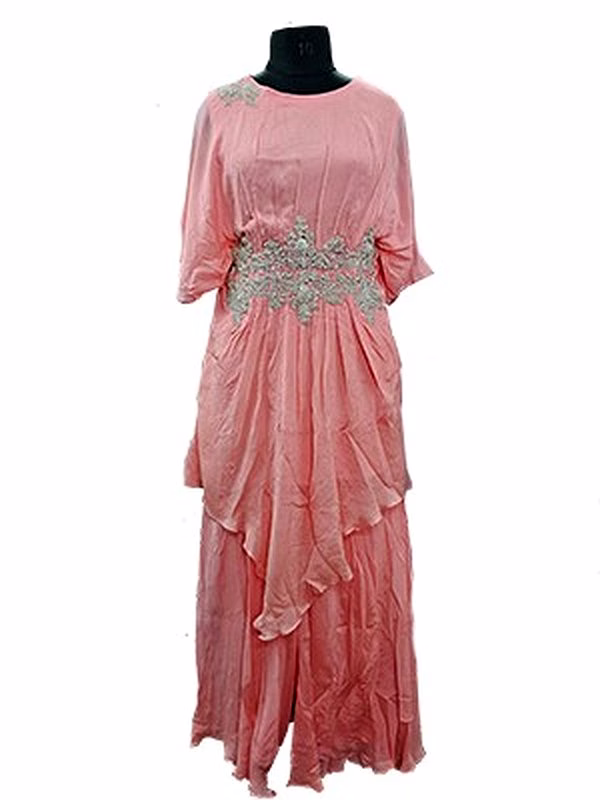 wander chiffon drape dress with pant 1081