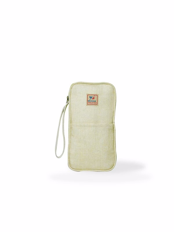 White hand held small pouch bag 1087 image 1