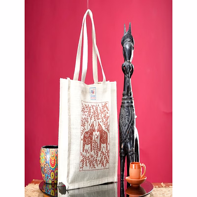 wander jute shopping bag ( printed – unisex) 1120