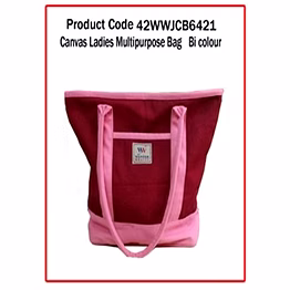 wander canvas ladies multipurpose bag ( bi colour ) 1218
