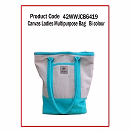 wander canvas ladies multipurpose bag ( bi colour ) 1219