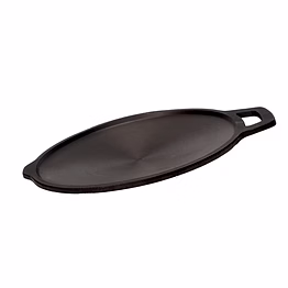 aarogyam cast iron roti /chapati tawa with short handle 9 inch diameter (23 cm) | pre-seasoned | concave bottom | non-toxic | naturally non-stick | compatible with gas stove - perfect for crispy parathas and rotis! weight 1.6 kg