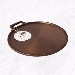 aarogyam cast iron dosa/roti/chapati tawa with single handle | 11 inch (28 cm) diameter | pre-seasoned | non-toxic | naturally non-stick | 1.9 kg smooth finish | gas & induction compatible - perfect for crispy authentic flavorful dosas!