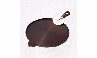 Aarogyam Cast Iron Dosa Tawa, Pre Seasoned, 11.5 inch Diameter, Naturally Non-Stick, Long Handle Tawa | Gas & Induction Compatible | Flat Bottom, Non-Toxic, 2.5 Kg, Super Sturdy - Perfect for crispy Dosas!