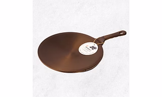 Aarogyam Cast Iron Roti /Chapati Tawa with Long Handle 10 inch (25 cm) | Pre-Seasoned | Non-Toxic | Concave Botton | Naturally Non-Stick | Compatible with Gas Stove - Perfect for crispy parathas and rotis