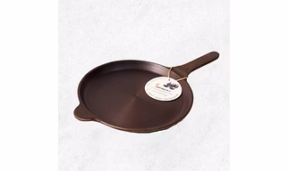 Aarogyam Cast Iron Shallow Fry Pan | 10 inch (25 cm) Diameter | Pre-Seasoned | Non-Toxic | Naturally Non-Stick | Compatible with Gas Stove - Perfect for fluffy omlette, parathas and rotis!