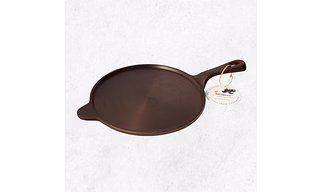 Aarogyam Cast Iron Roti /Chapati Tawa with Long Handle 10 inch (25 cm) | Pre-Seasoned | Non-Toxic | Naturally Non-Stick | 1.9Kg, Smooth Finish | Compatible with Gas Stove - Perfect for crispy parathas and rotis!