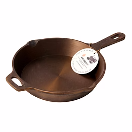 aarogyam cast iron skillet , pre-seasoned 9.5 inch diameter (24cm), naturally non-stick, toxin-free, gas & induction compatible, weight- 2.5 kg