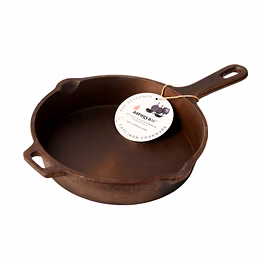 aarogyam cast iron skillet , pre-seasoned 8.5 inch diameter (22cm), naturally non-stick, toxin-free, gas & induction compatible, weight- 2.4 kg