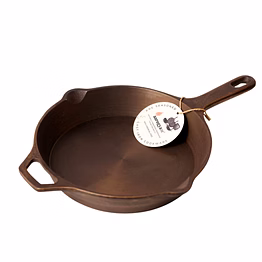 aarogyam cast iron skillet , pre-seasoned 10.25 inch diameter (27cm), naturally non-stick, toxin-free, gas & induction compatible, weight- 2.7 kg