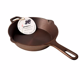 aarogyam cast iron skillet , pre-seasoned 6.5 inch diameter (16.5cm), naturally non-stick, toxin-free, gas & induction compatible, weight- 2.2 kg