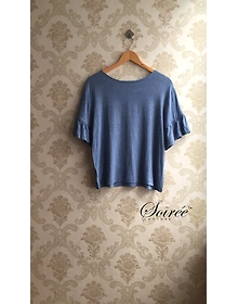 Soiree coutureÂ  Blue jersey top