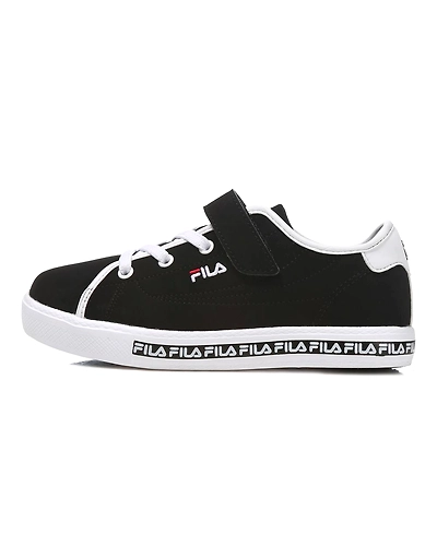 FILA Center Court S KD Black Kids Canvas Shoes (IN-63674)-IN-63674-4-5