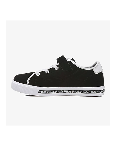 FILA Center Court S KD Black Kids Canvas Shoes (IN-63674)-Black-5-1