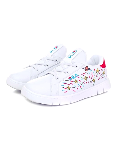 FILA Court Flex KD X Red Kids Lifestyle Shoes (IN-11436)-Red-6-2