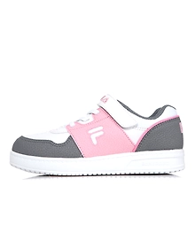 FILA Court Light Kids Gray Kids Velcro Shoes (IN-95421)