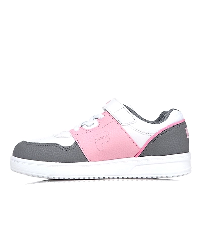 FILA Court Light Kids Gray Kids Velcro Shoes (IN-95421)-Grey-3-1