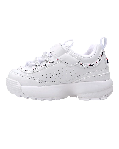 FILA Disruptor 2 Tapey Tape KD White Kids Sneakers (IN-26446)-White-3.5-1