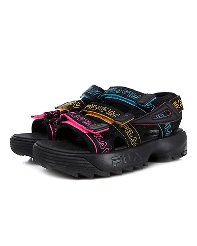 FILA Disruptor SD Pipe KD Black Kids Sandals (IN-49475)-Black-3.5-2