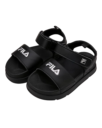 FILA Drifter Jacked Up Black Kids Sandals (IN-16757)-Black-2.5-2