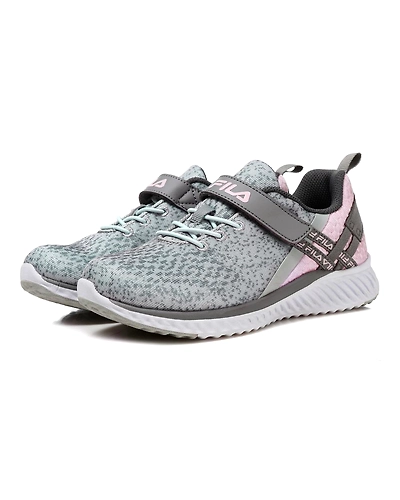 FILA Memory Realm Speed Gray Kids Velcro Shoes (IN-83413)-Grey-3-2