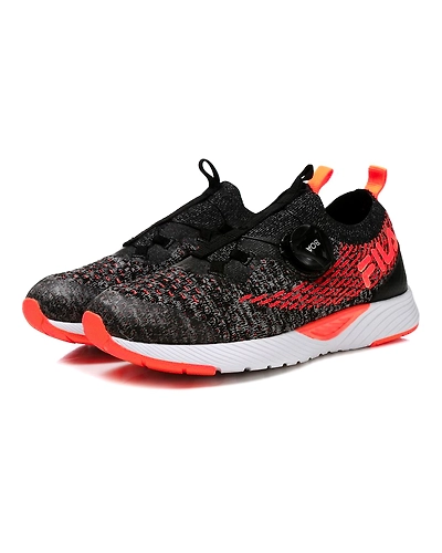 FILA R1 Boa KD Black Kids Running Shoes (IN-10775)-Black-4.5-2