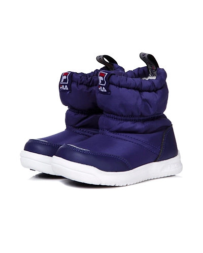 FILA Snow Pudding Slip-On KD Navy Kids Winter Shoes (IN-70964)-Navy-2.5-2