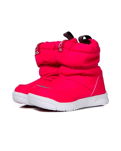 FILA Snow Pudding Slip-On TD Pink Infant Winter Shoes (IN-93099)-Pink-3.5-2
