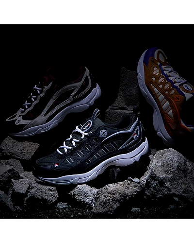 FILA Boveasorus AT 98 Black Mens Running Shoes (IN-60864)-IN-60864-9-5