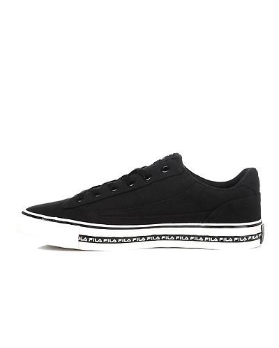 FILA Center Court B Black Mens Canvas Shoes (IN-73595)-9.5-Black-2