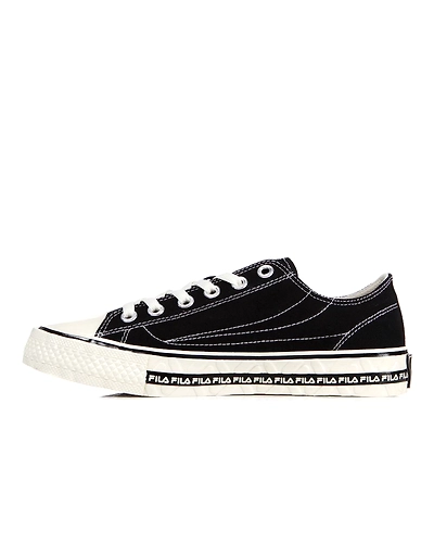 FILA Center Court S Black Mens Canvas Shoes (IN-82330)-8.5-Black-1
