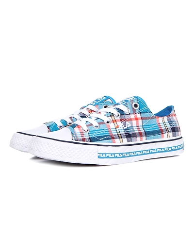 FILA Center Court S Check Blue Mens Canvas Shoes (IN-87197)-7-Blue-2