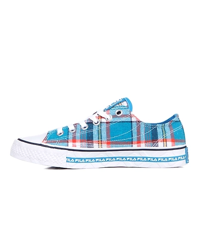 FILA Center Court S Check Blue Mens Canvas Shoes (IN-87197)-Blue-8-1