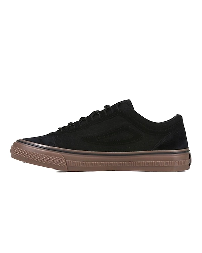FILA Classic Boarder Black Mens Canvas Shoes (IN-97187)-5.5-Black-1