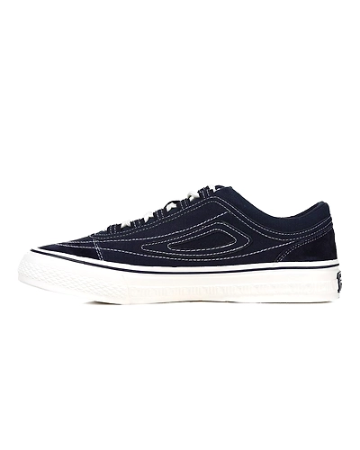 FILA Classic Boarder Stitch Navy Mens Canvas Shoes (IN-62260)-7.5-Navy-1