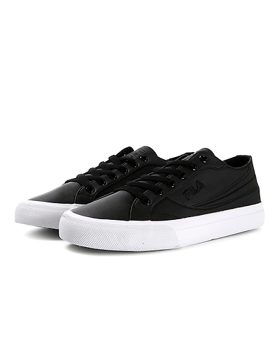 FILA Center court Black Womens Canvas Shoes (IN-40718)-3.5-Black-2