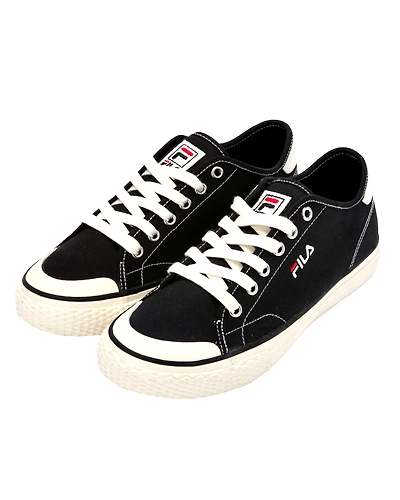 FILA Classic Kicks B Black Womens Canvas Shoes (IN-52511)-3.5-Black-1