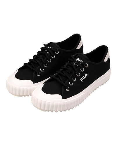 FILA Classic Kicks Trail Black Womens Canvas Shoes (IN-65470)-Black-2.5-2