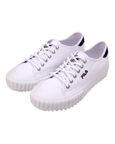 FILA Classic Kicks Trail White Womens Canvas Shoes (IN-28004)-5.5-White-2