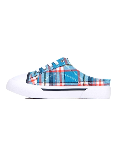 FILA Como Check Blue Womens Mule (IN-60074)-6.5-Blue-2