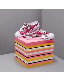 FILA Como Check Pink Womens Mule (IN-86717)