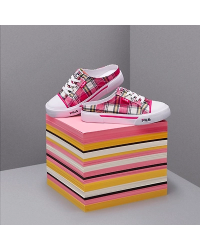 FILA Como Check Pink Womens Mule (IN-86717)-IN-86717-2-5