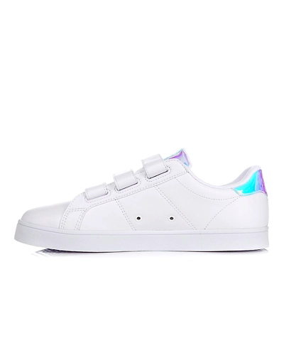FILA Court Deluxe Prism White Womens Velcro Shoes (IN-14071)-White-2.5-1