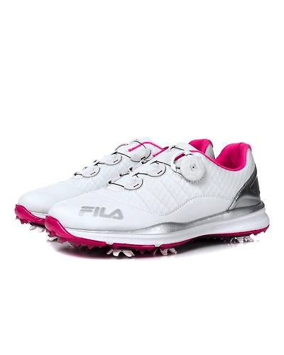 FILA Dimple Boa White Womens Golf Shoes (IN-71113)-4.5-White-2