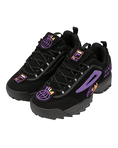 FILA Disruptor 2 Patches Black Womens Sneakers (IN-72712)-4-Black-2
