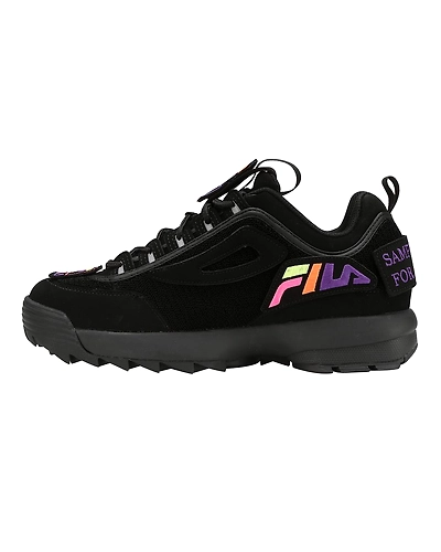 FILA Disruptor 2 Patches Black Womens Sneakers (IN-72712)-6.5-Black-1