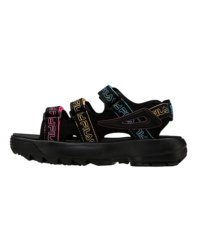 FILA Disruptor SD Pipe Black Womens Sandals (IN-77115)-6.5-Black-1