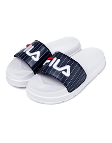 FILA Drifter Jacked Up Stripe Navy Womens Slippers (IN-31703)