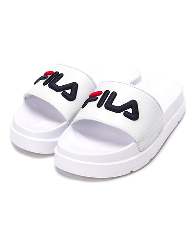 FILA Drifter Jacked Up White Womens Slippers (IN-93255)-3.5-White-1