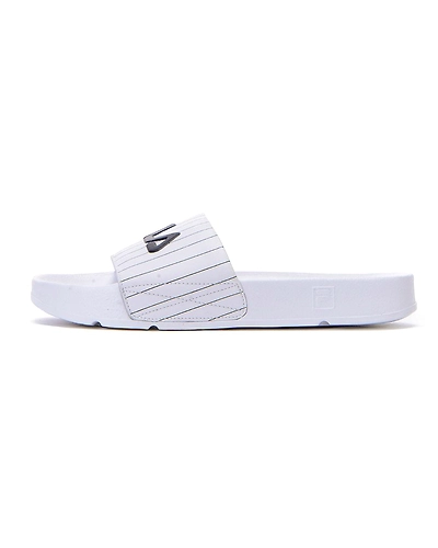 FILA Drifter Stripes White Womens Slippers (IN-34324)-IN-34324-4-5